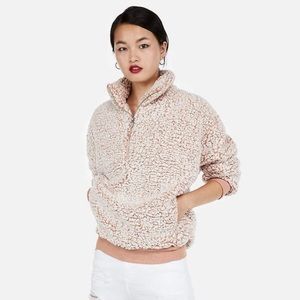 Express One Eleven Sherpa Quarter Zip Sweatshirt